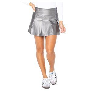 Women's Faux Leather Pleated Skirt Size Medium (7/9) NWT - Celebrity Pink